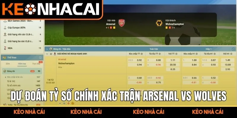 Soi Kèo Trận Đấu Arsenal Vs Wolves (03:00 14/12, Premier League) 3 Dự đoán tỷ số chính xác trận Arsenal vs Wolves (03:00 14/12, Premier League)